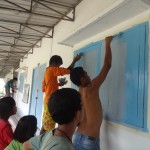 A Koh Kong, après le ponçage, la peinture.