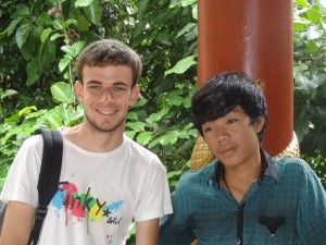 Thomas et Leap au Phnom Kulen